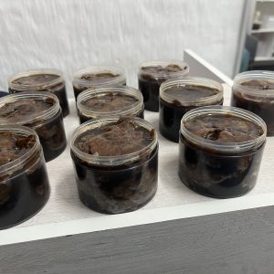 10 x 250g organic black soap jars